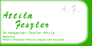 attila feszler business card